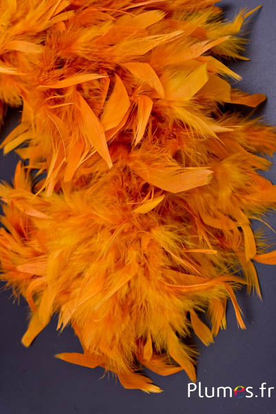 Boa piume di gallo - 10 cm - azteco dorato